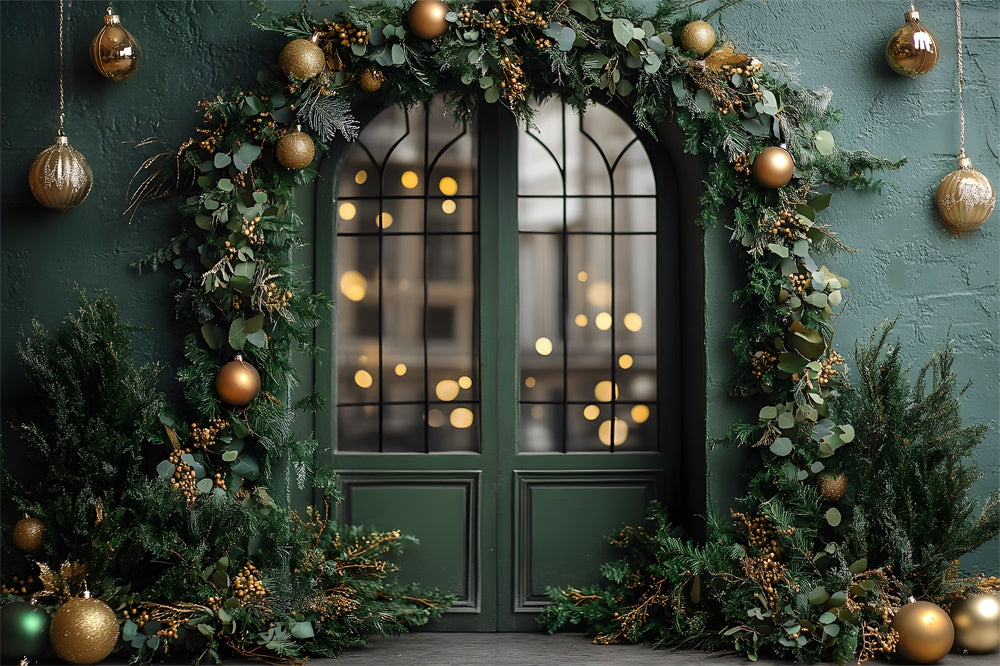 Christmas Balls Garland Decor Door Backdrop RR8-346