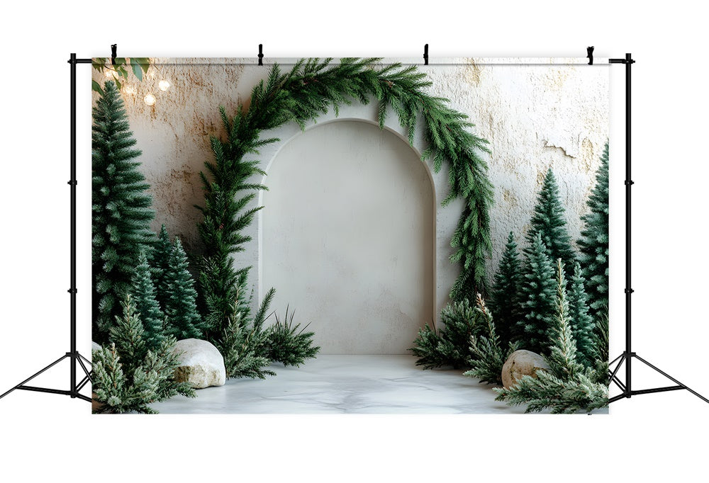 Christmas Tree Arch Photography Backdrop RR8-347