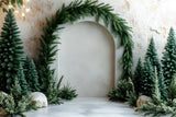 Christmas Tree Arch Photography Backdrop RR8-347