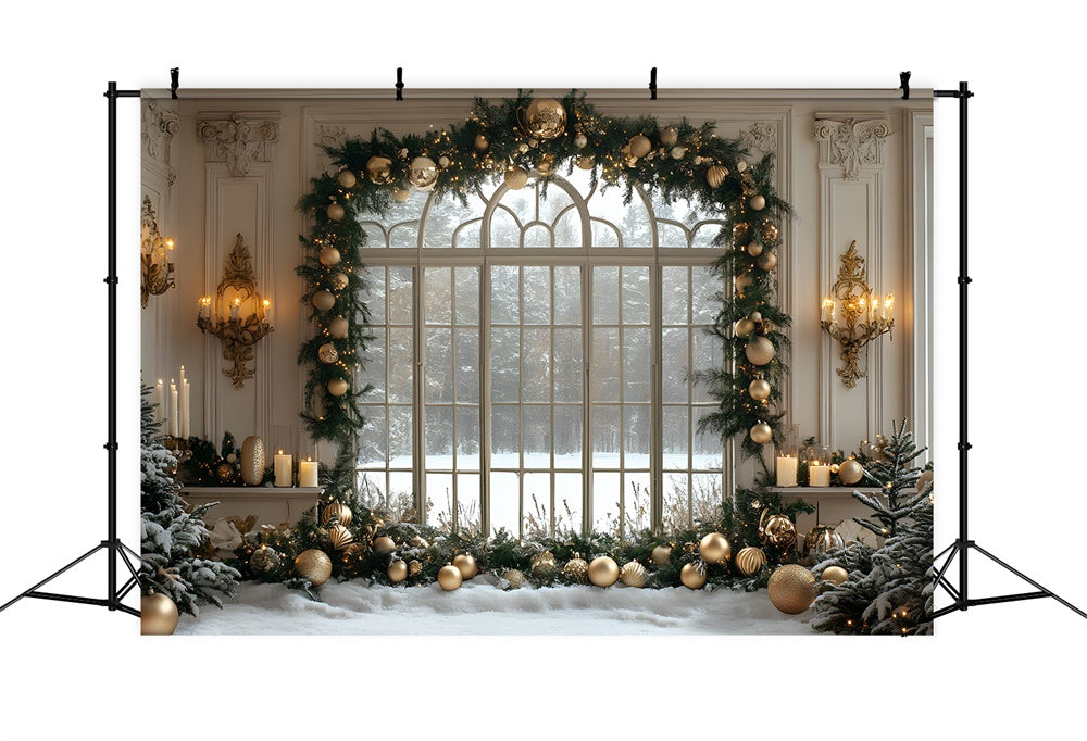 Christmas Balls Garland Window Backdrop RR8-35