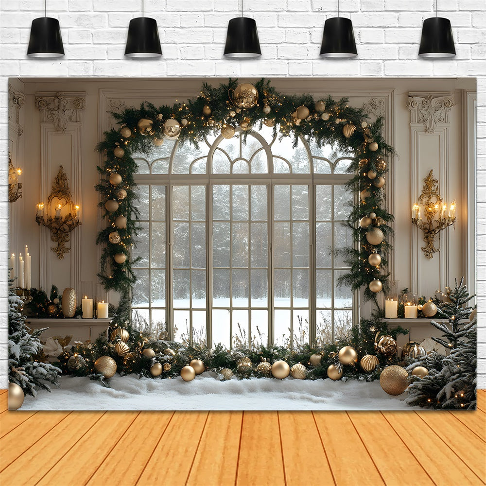 Christmas Balls Garland Window Backdrop RR8-35