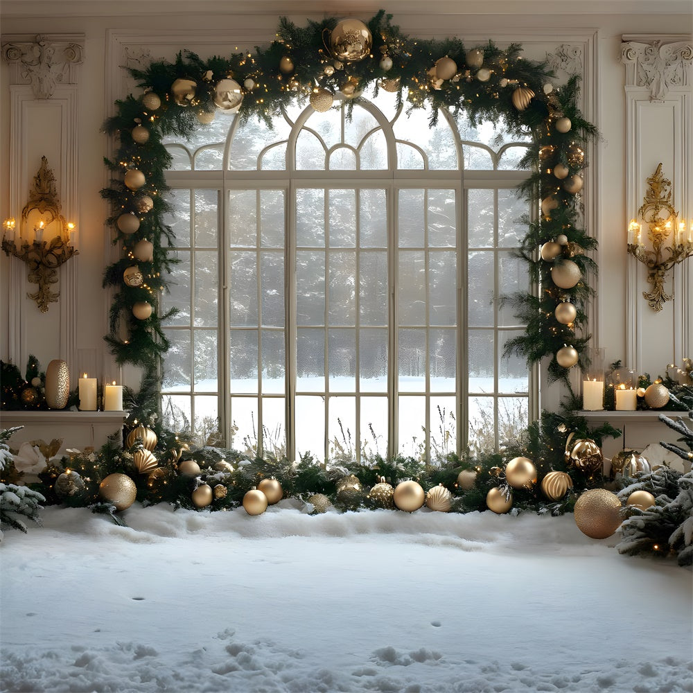 Christmas Balls Garland Window Backdrop RR8-35