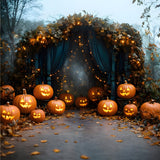 Halloween Pumpkin Lanterns String Lights Backdrop RR8-377