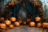 Halloween Pumpkin Lanterns String Lights Backdrop RR8-377