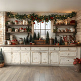 Christmas White Kitchen Photography Backdrop RR8-39