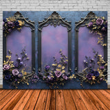 Purple Flower Frame Wall Halloween Backdrop RR8-390