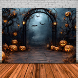 Halloween Graveyard Full Moon Night Backdrop RR8-394