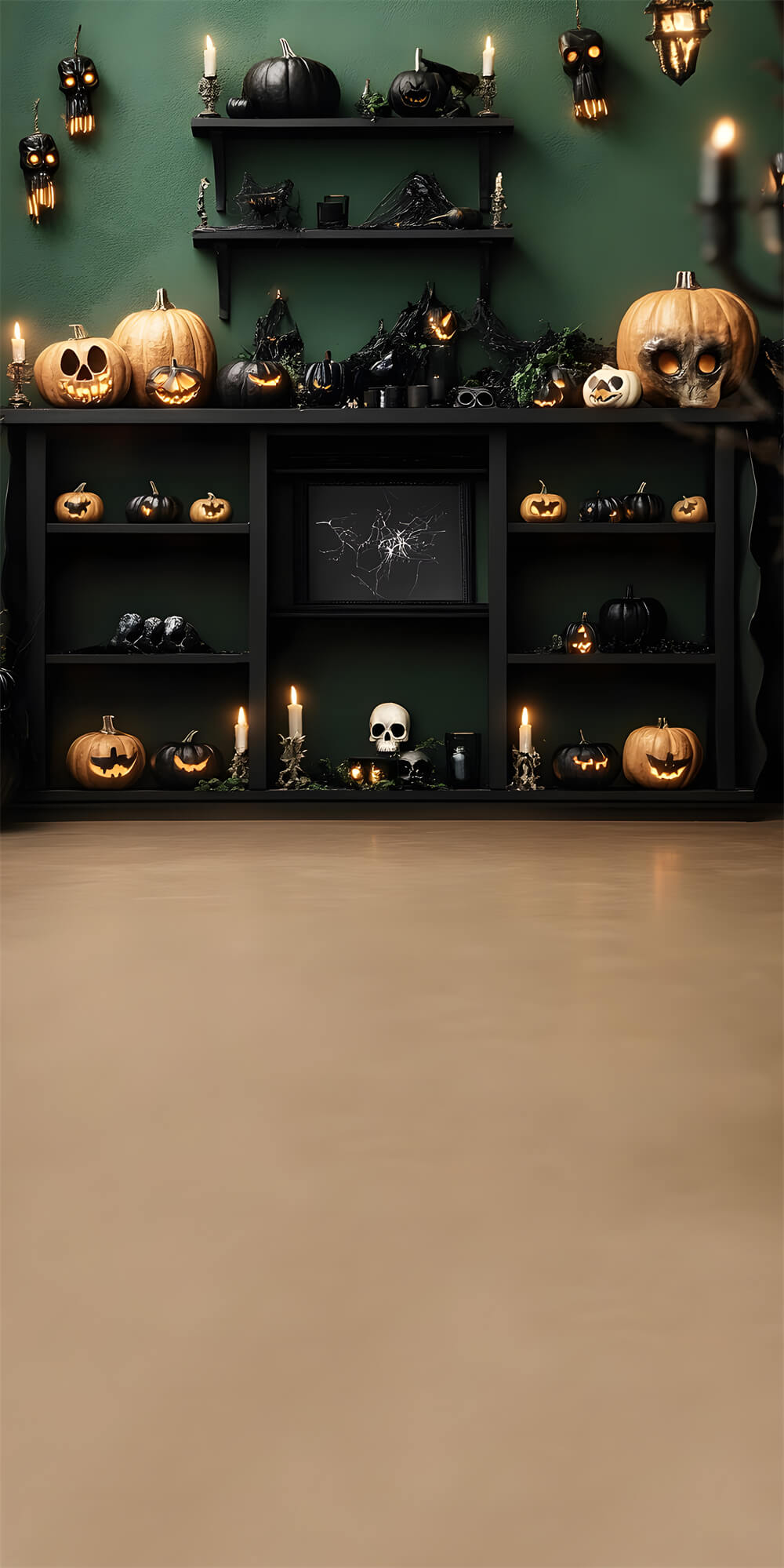 Halloween Sweep Spooky Room Evil Pumpkin Backdrop RR8-395