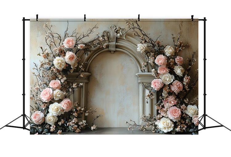 Elegant Floral Archway Boho Backdrop RR8-406