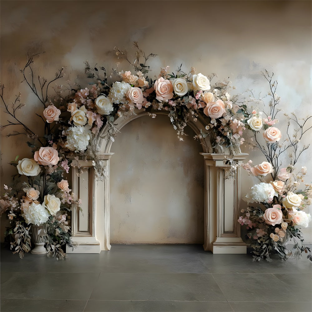 Rustic Rose Garden Arch Boho Backdrop RR8-407