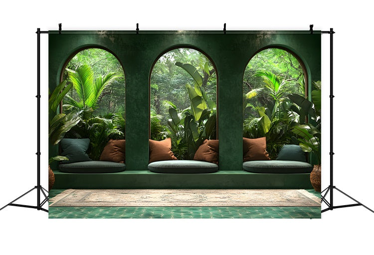 Tropical Jungle Oasis Boho Backdrop RR8-409