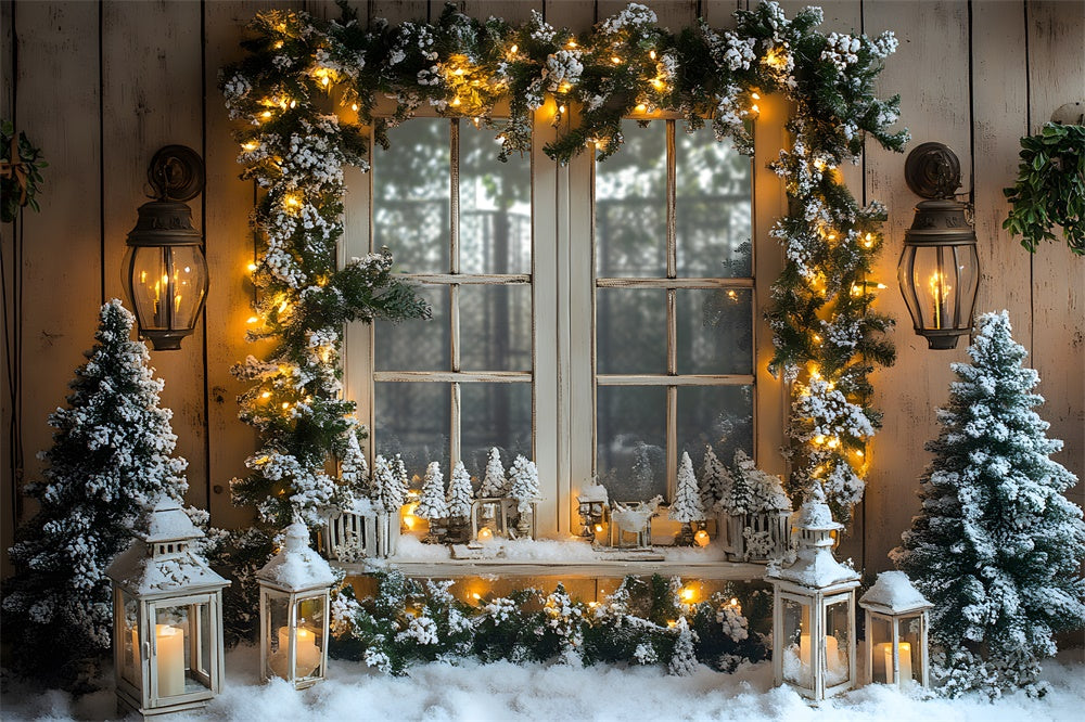 Christmas Lights Garland Window Backdrop RR8-41