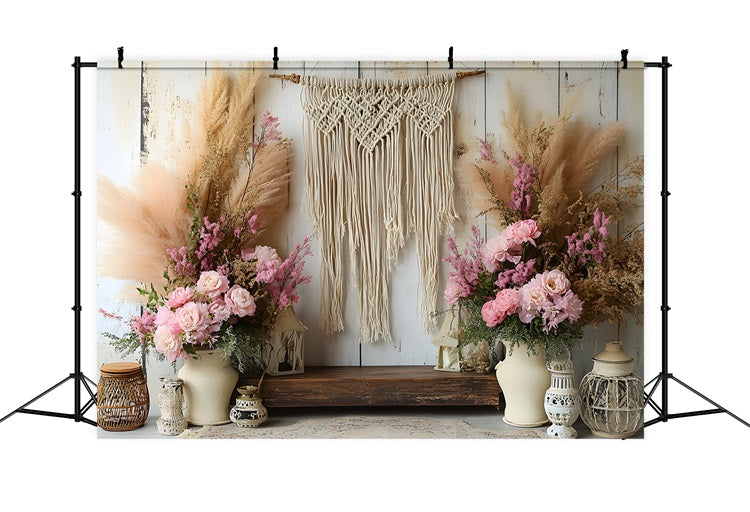 Rustic Boho Macrame Decor Backdrop RR8-416