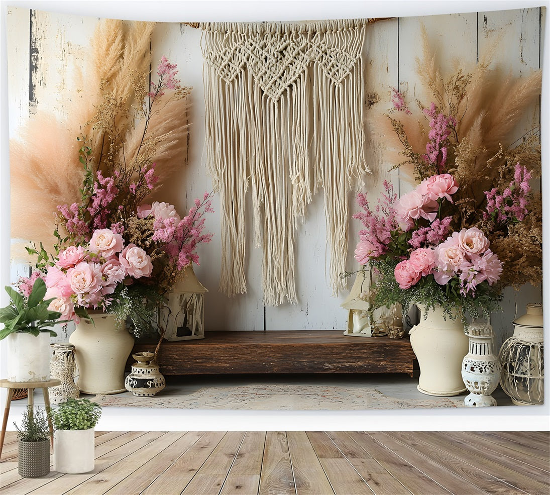 Rustic Boho Macrame Decor Backdrop RR8-416