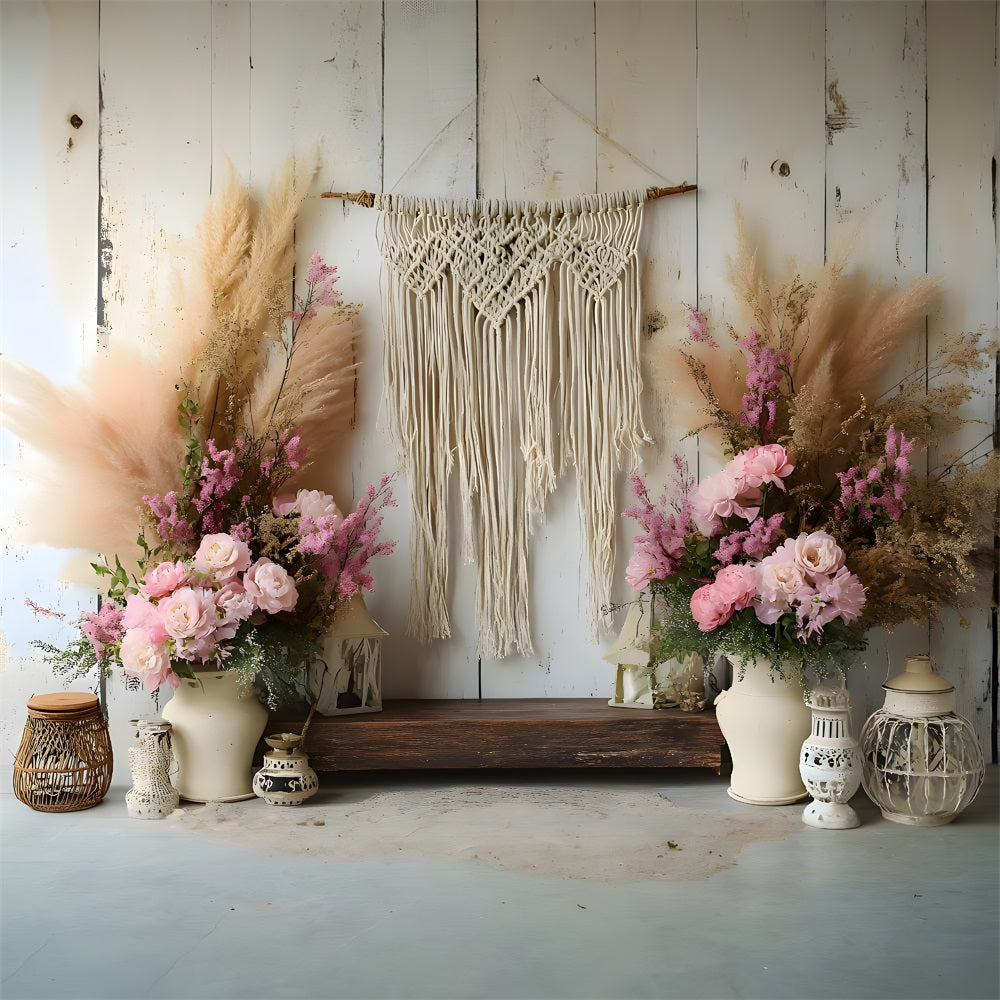 Rustic Boho Macrame Decor Backdrop RR8-416