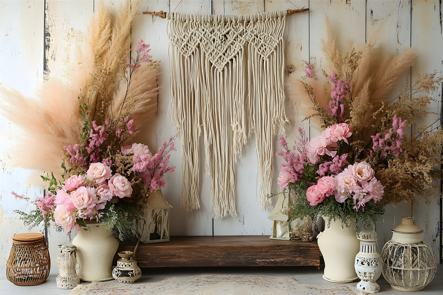 Rustic Boho Macrame Decor Backdrop RR8-416