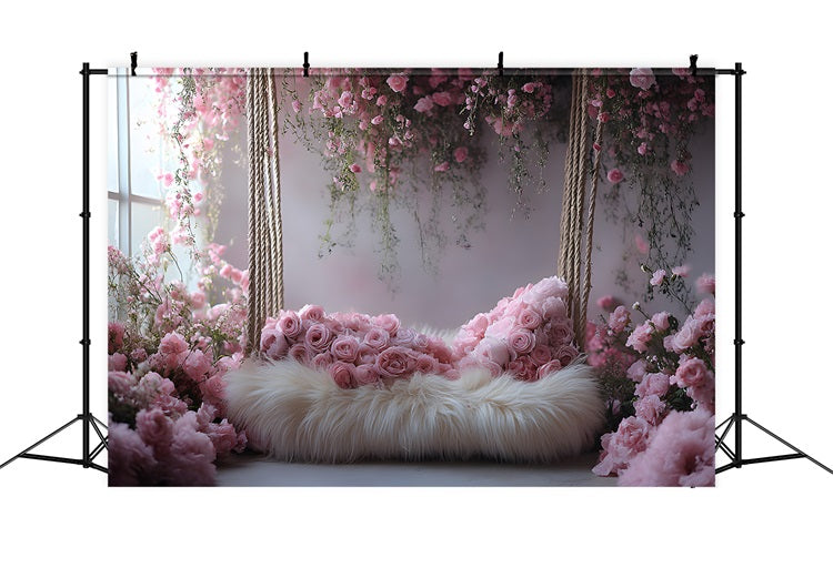 Romantic Floral Boho Swing Backdrop RR8-429