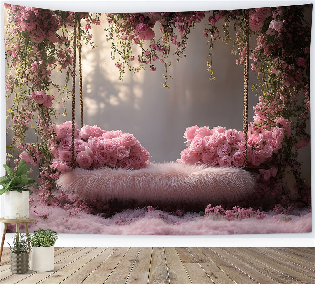 Pink Rose Swing Bohemian Backdrop RR8-430