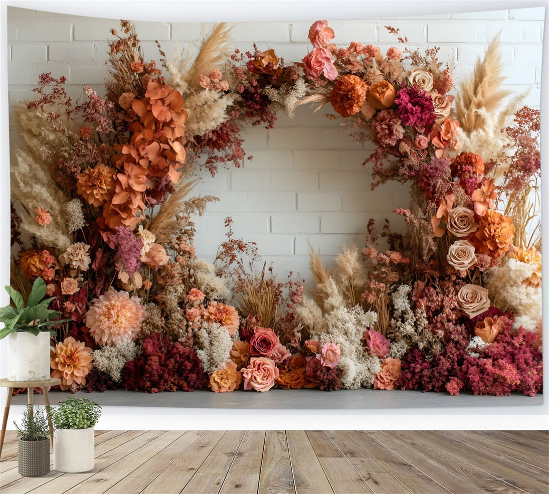 Bohemian Autumn Wreath Backdrop RR8-431