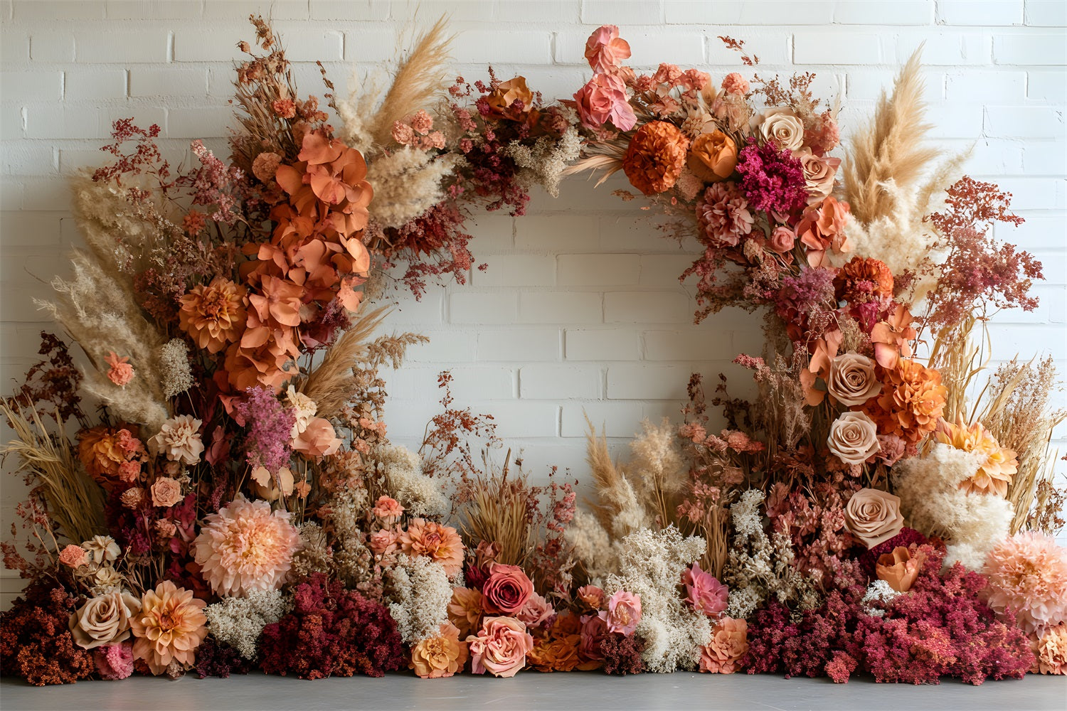 Bohemian Autumn Wreath Backdrop RR8-431