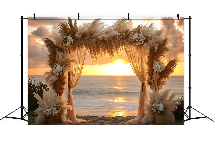 Beach Sunset Arch Bohemian Backdrop RR8-433