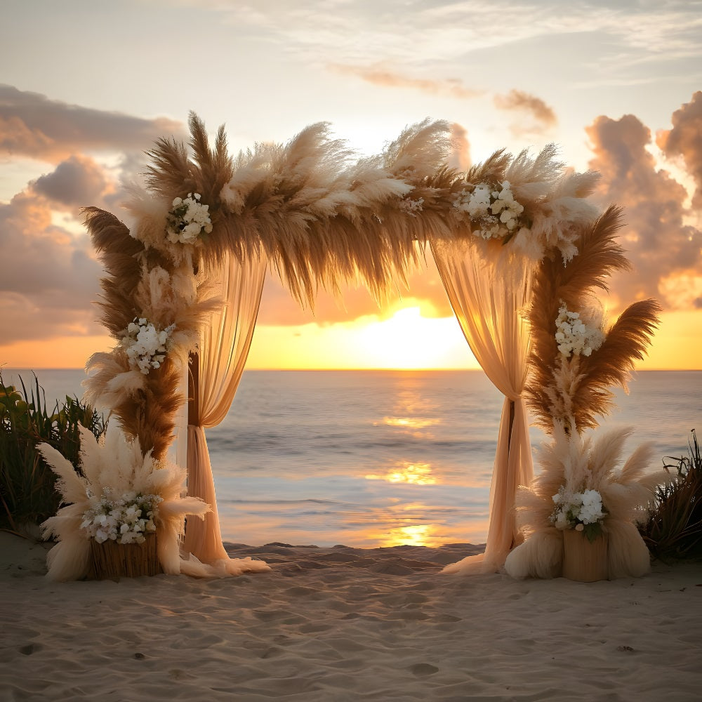 Beach Sunset Arch Bohemian Backdrop RR8-433