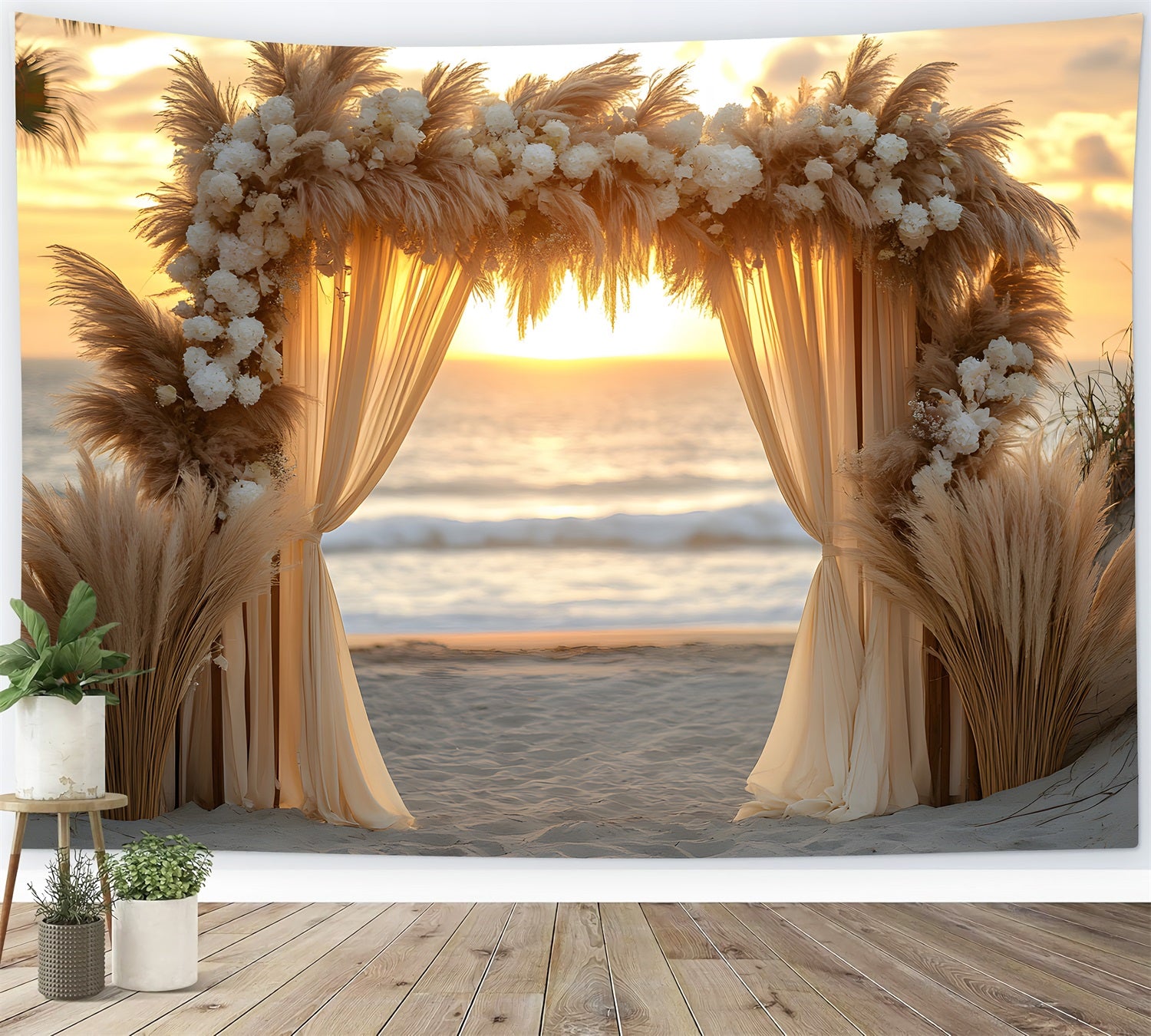 Beach Wedding Arch Bohemian Backdrop RR8-434