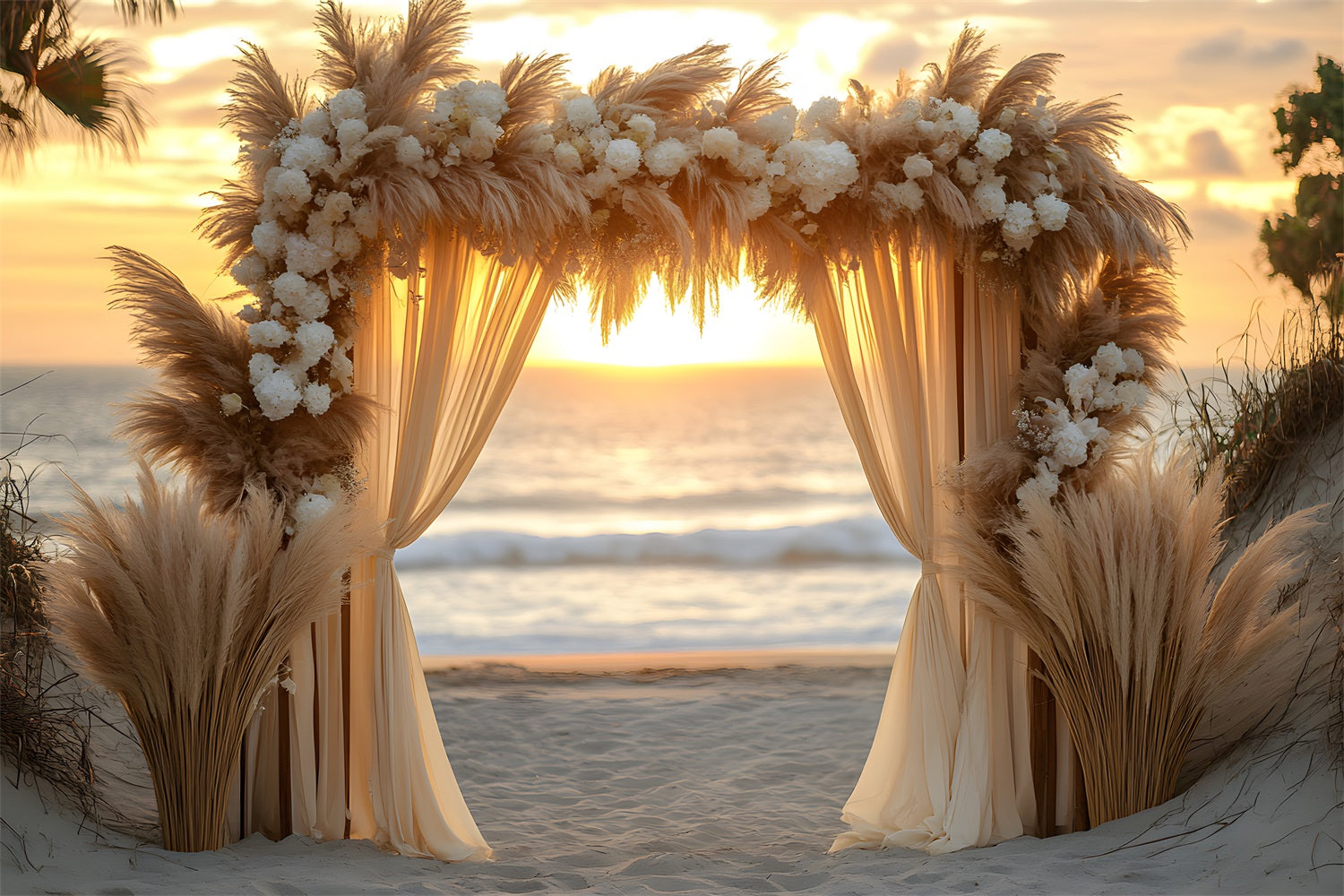 Beach Wedding Arch Bohemian Backdrop RR8-434