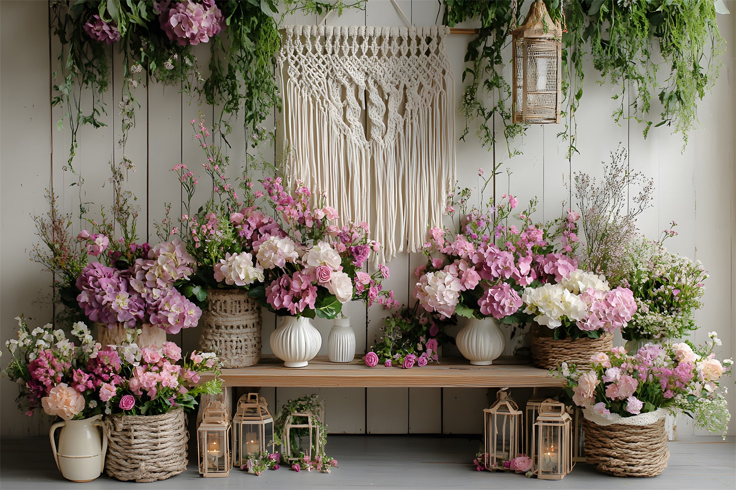 Bohemian Floral Wall Decor Backdrop RR8-436