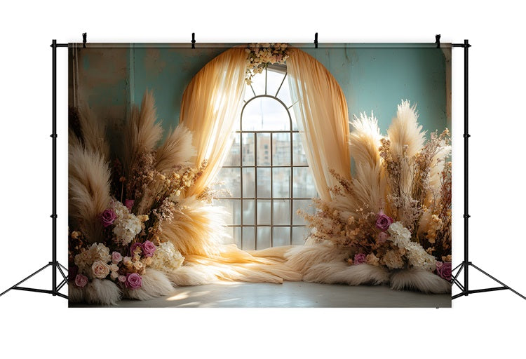 Sunset Window Curtain Bohemian Backdrop RR8-437