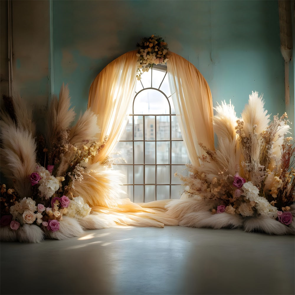 Sunset Window Curtain Bohemian Backdrop RR8-437