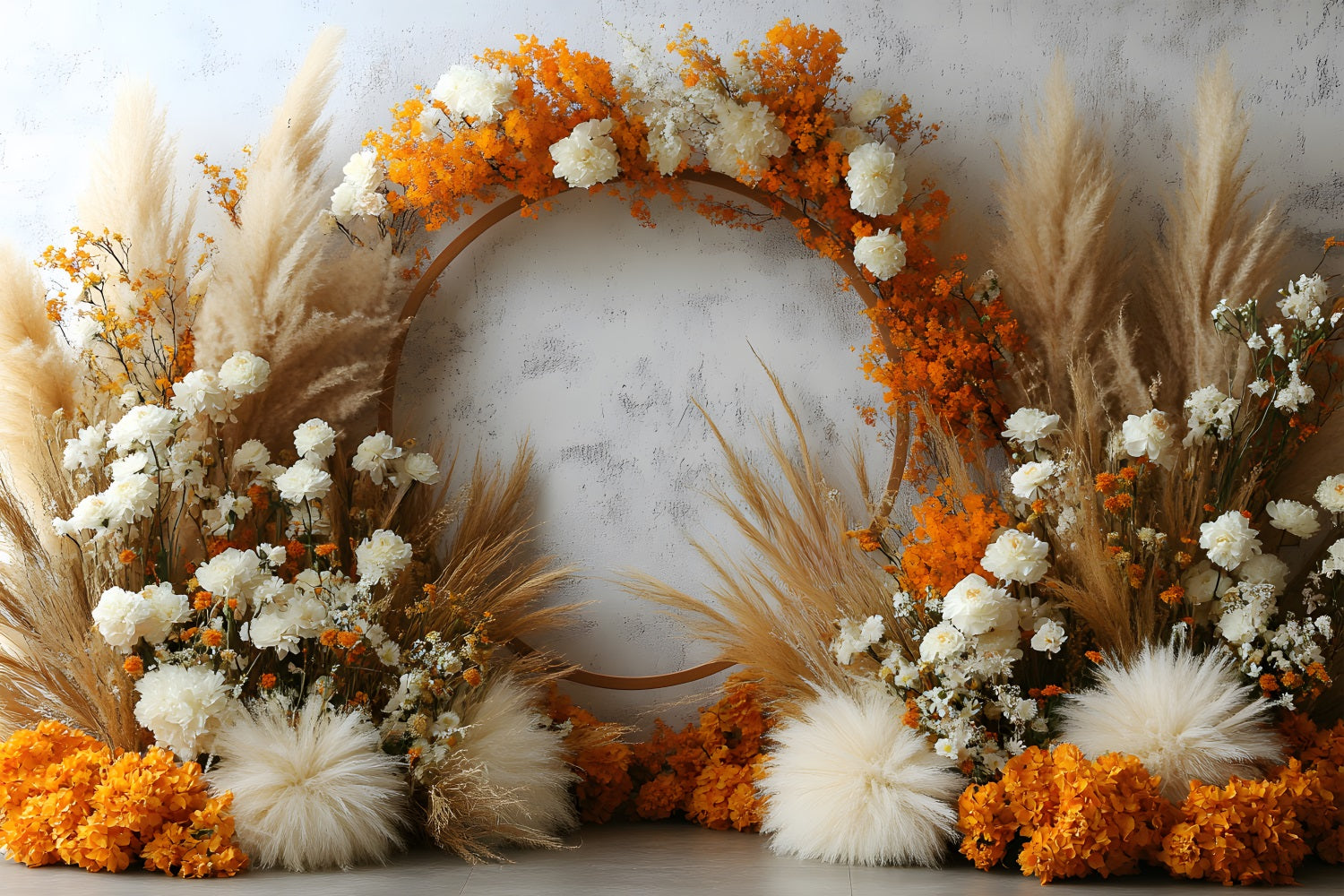 Rustic Bohemian Pampas Floral Backdrop RR8-445