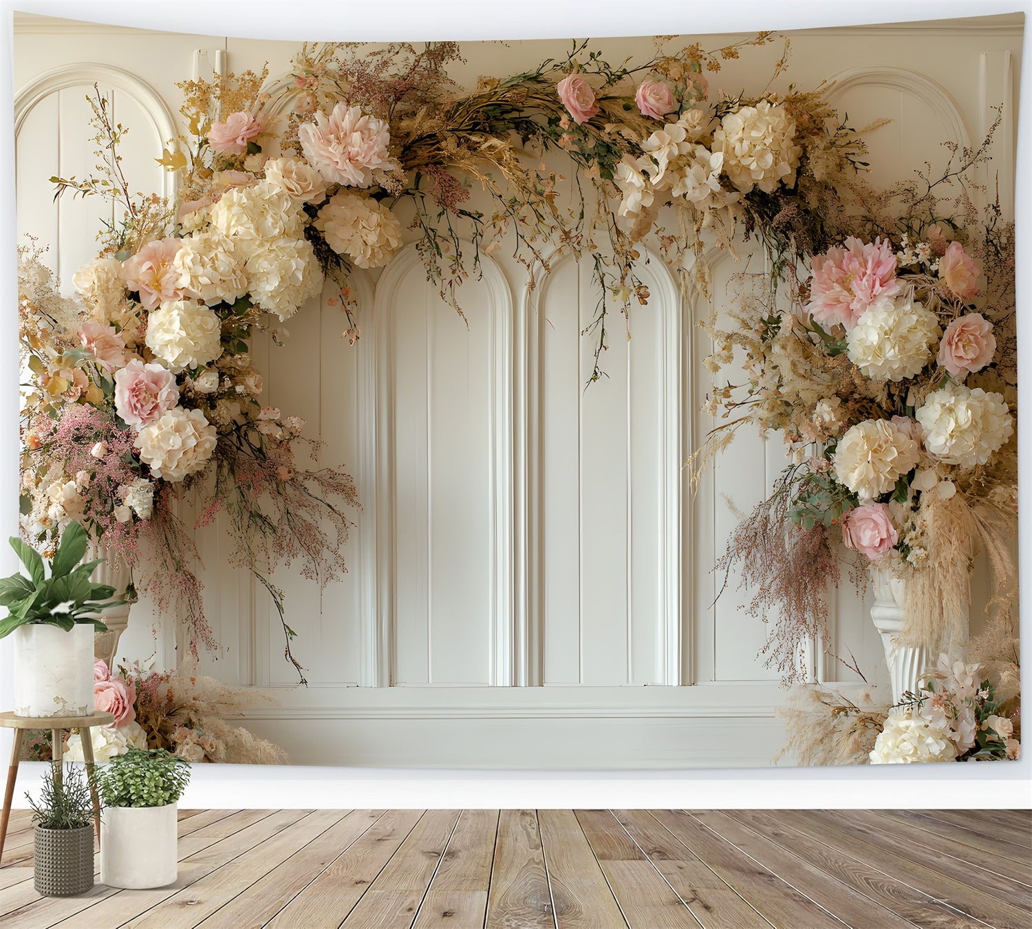 Vintage Floral Boho Romance Backdrop RR8-446