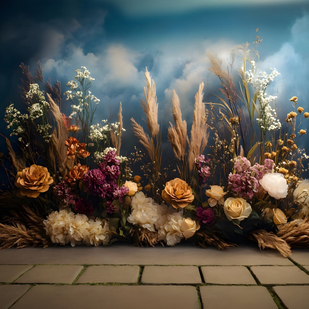 Moody Floral Boho Dreamscape Backdrop RR8-448