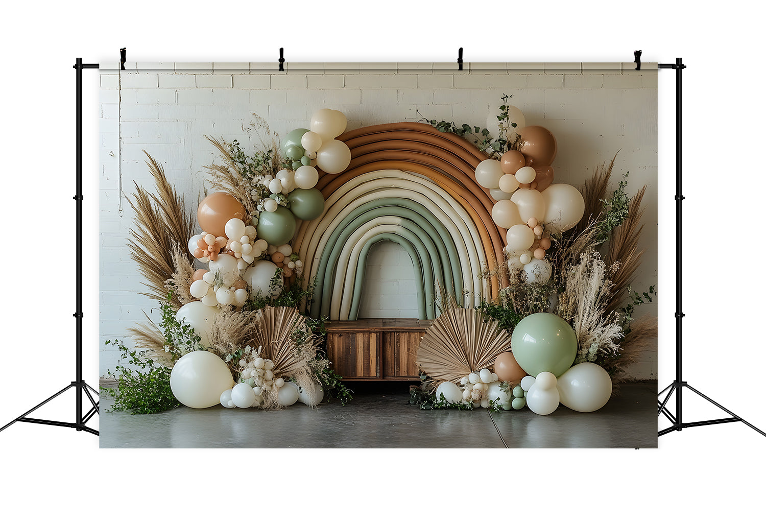 Pastel Boho Balloon Arch Backdrop RR8-459