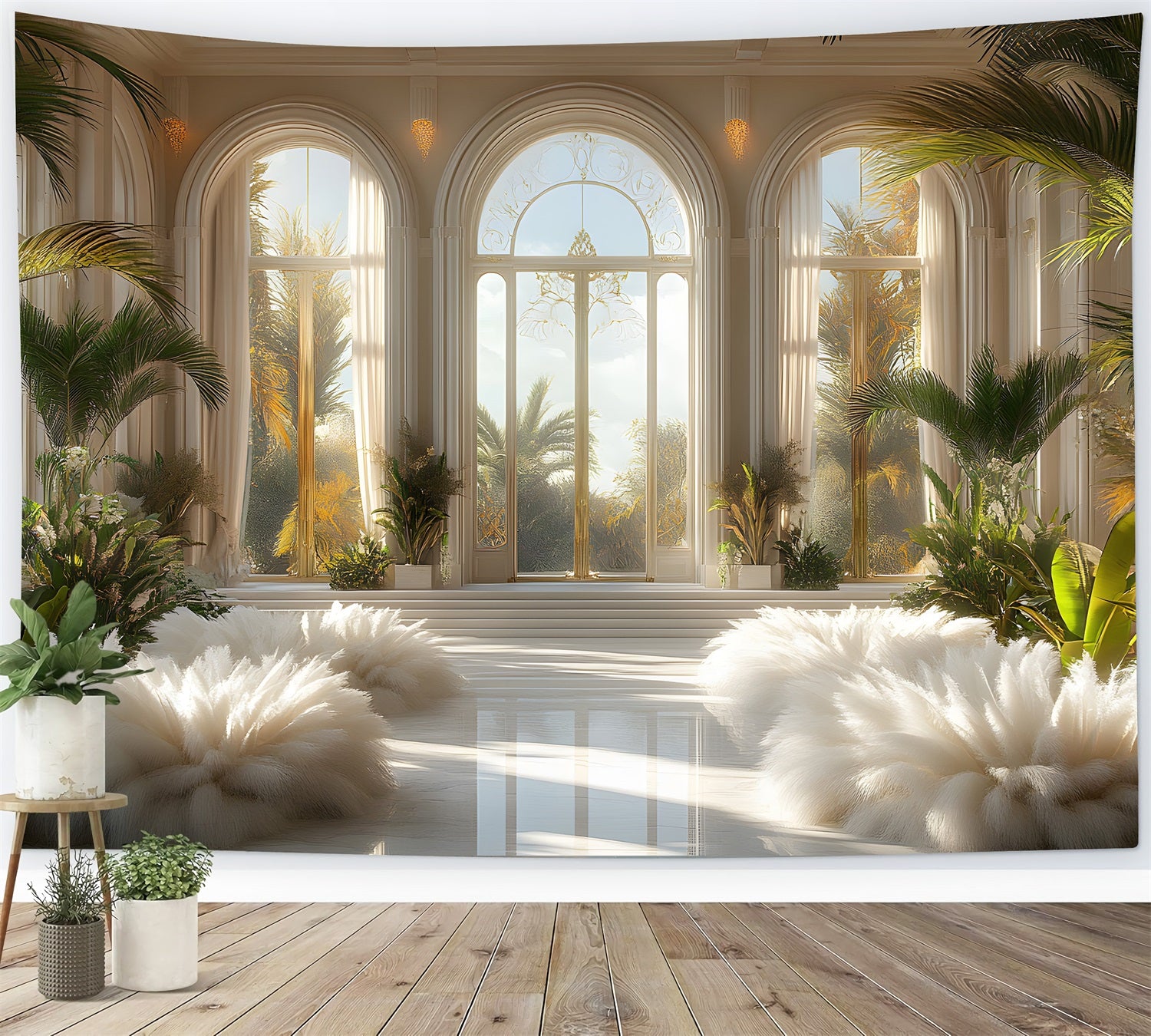 Sunlit Gorgeous Boho Greenhouse Backdrop RR8-464