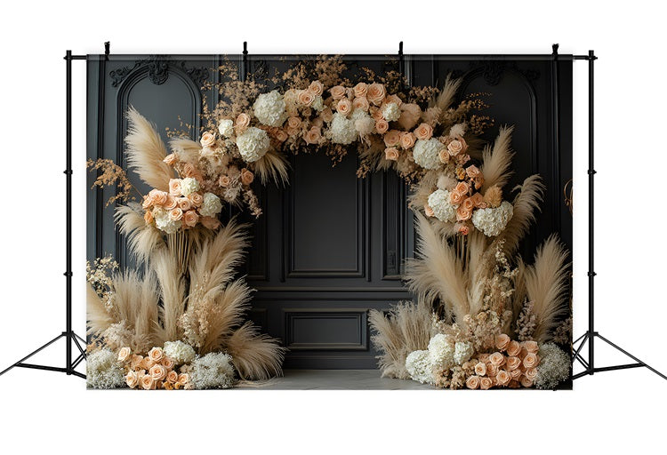 Moody Bohemian Floral Arch Backdrop RR8-466