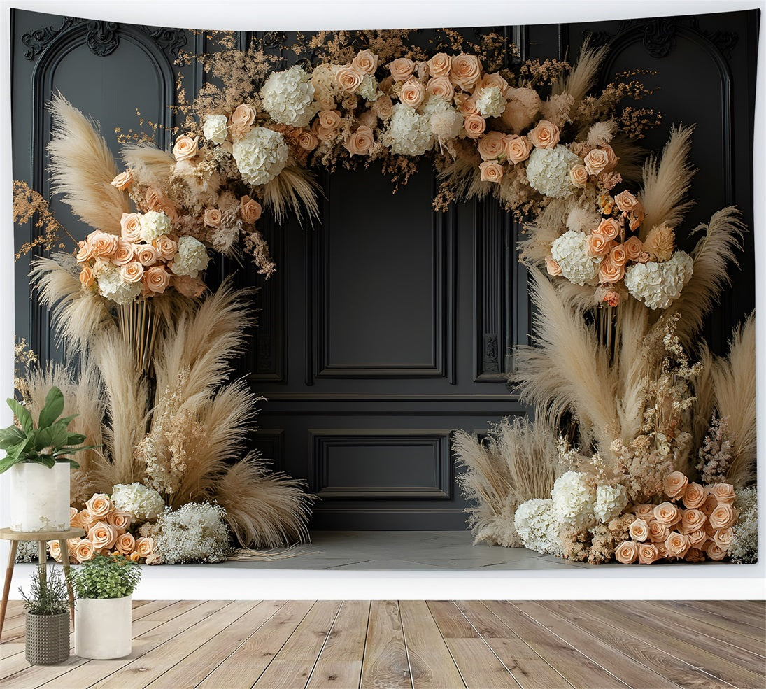 Moody Bohemian Floral Arch Backdrop RR8-466