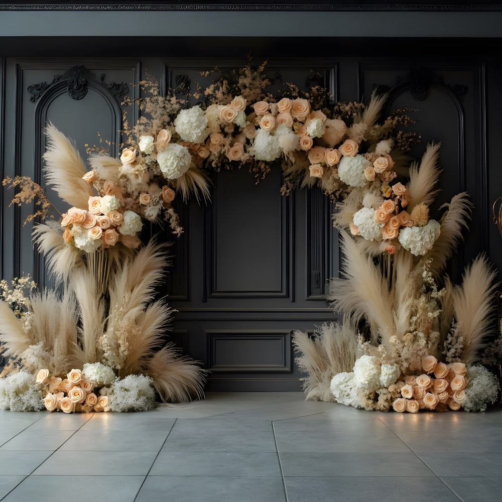 Moody Bohemian Floral Arch Backdrop RR8-466