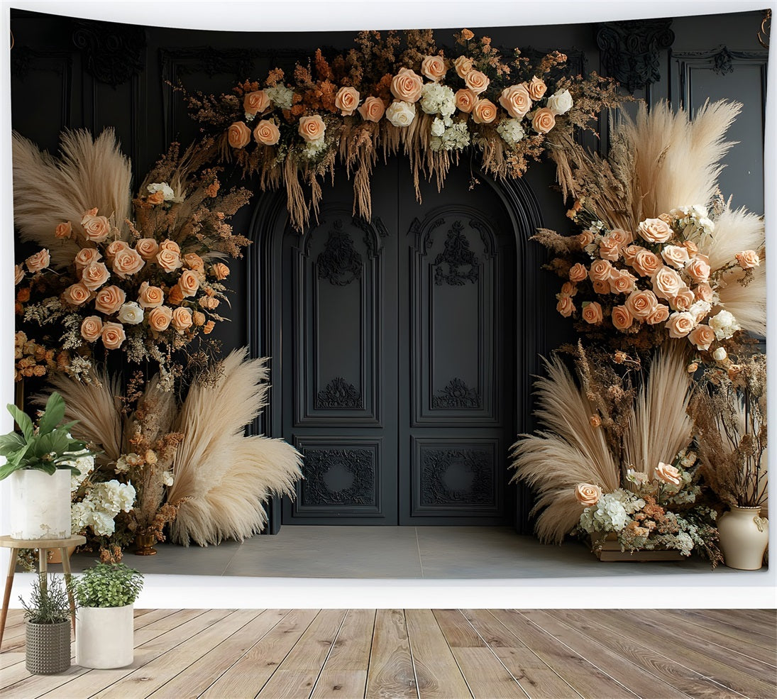 Bohemian Vintage Floral Arch Backdrop RR8-467