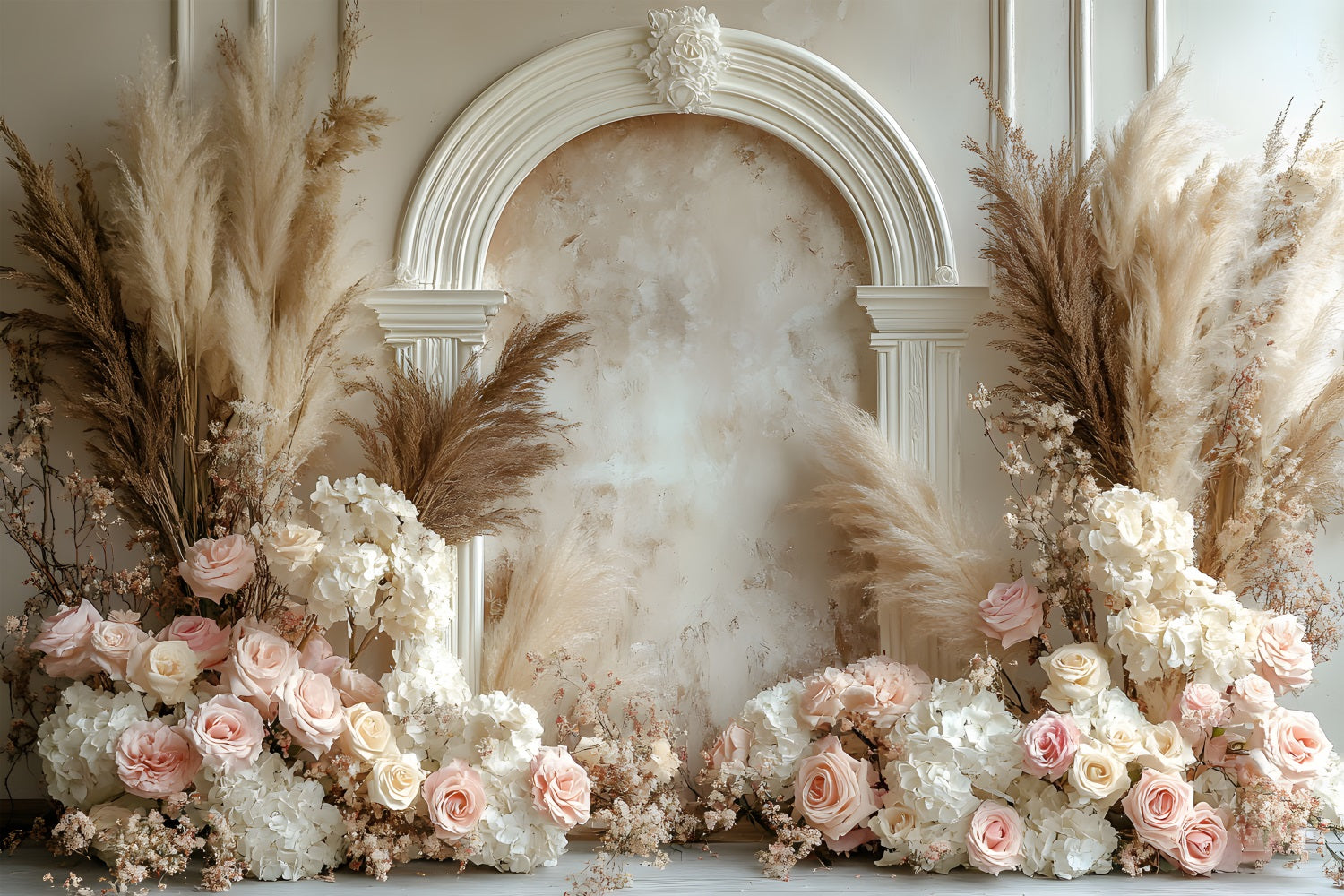 Bohemian Chic Floral Arch Backdrop RR8-470