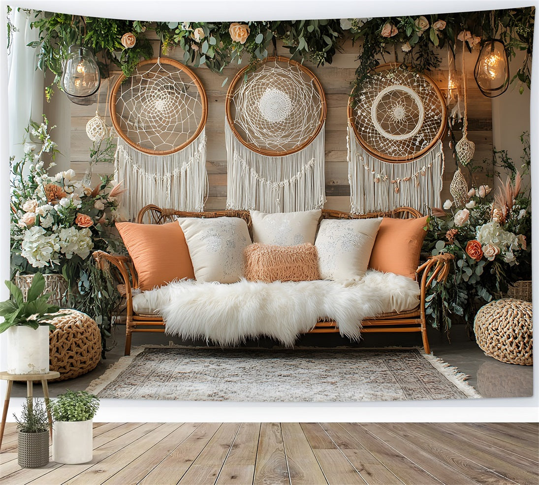 Dreamy Bohemian Dreamcatcher Backdrop RR8-477