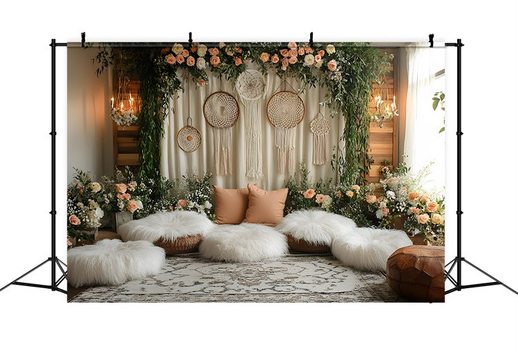 Bohemian Living Room Dreamcatcher Backdrop RR8-478