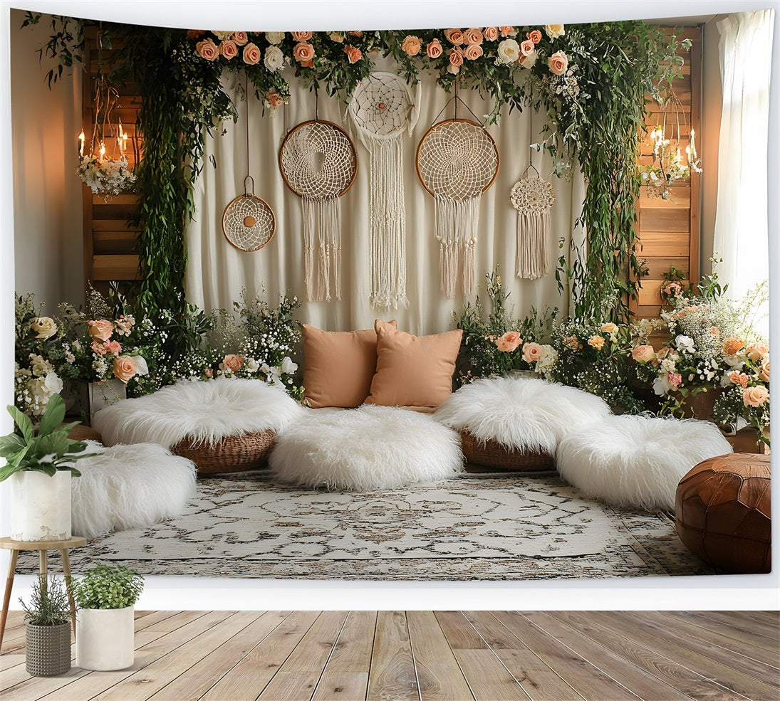 Bohemian Living Room Dreamcatcher Backdrop RR8-478