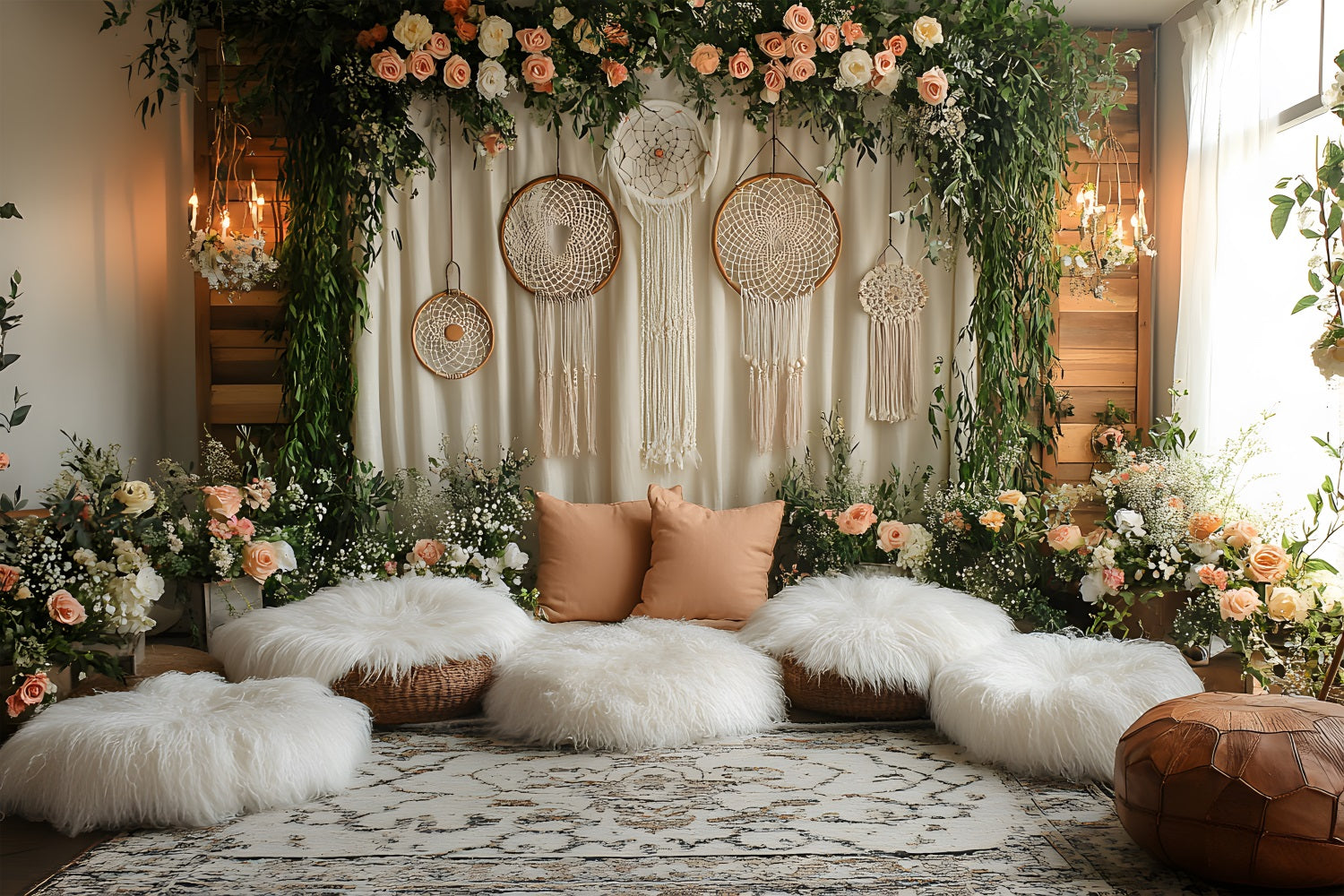 Bohemian Living Room Dreamcatcher Backdrop RR8-478