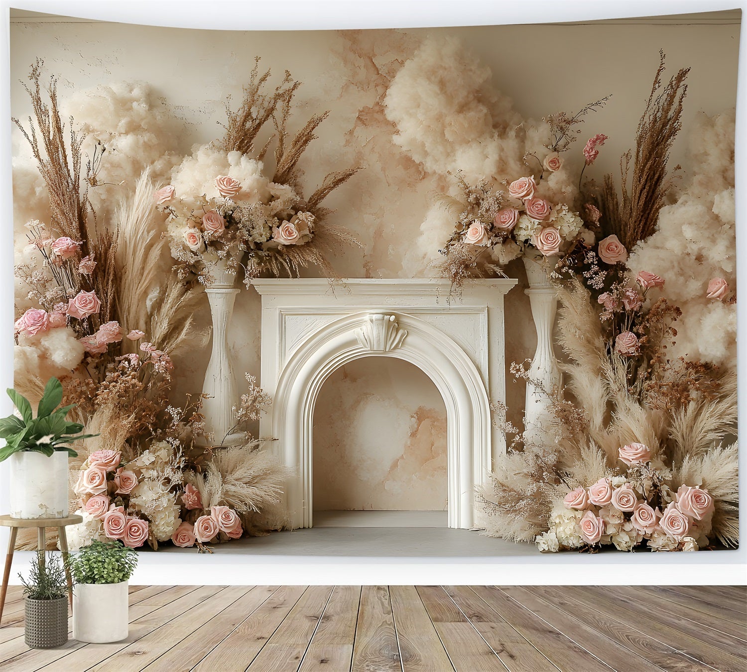 Boho Romantic Rose Hay Decorative Backdrop RR8-479