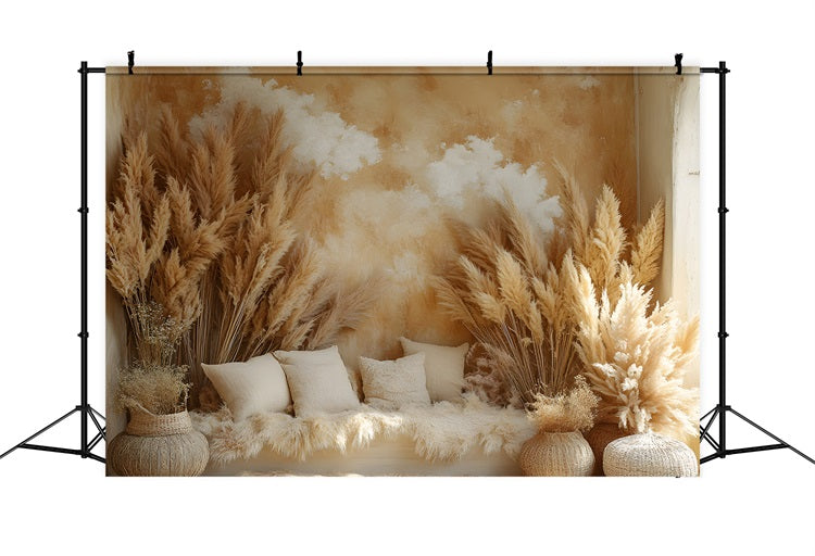 Bohemian Sunny Warm Hay Decor Backdrop RR8-480