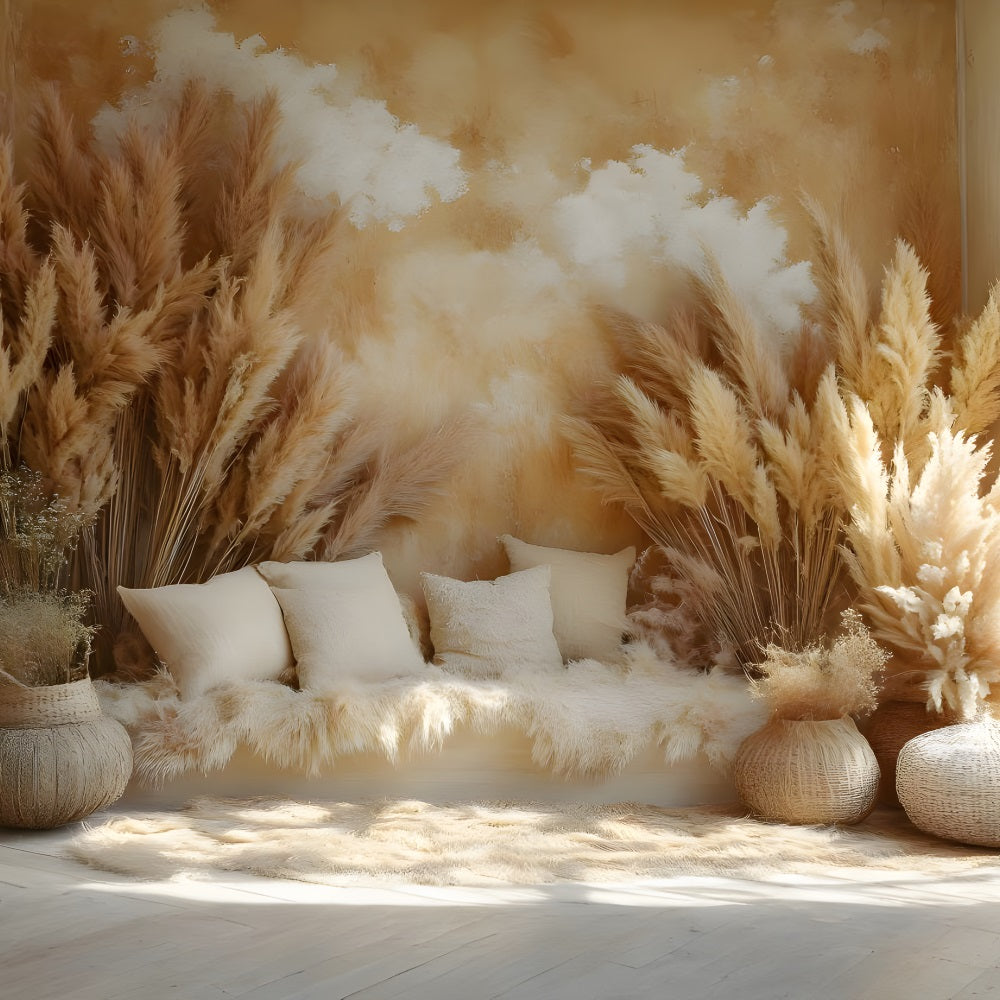 Bohemian Sunny Warm Hay Decor Backdrop RR8-480