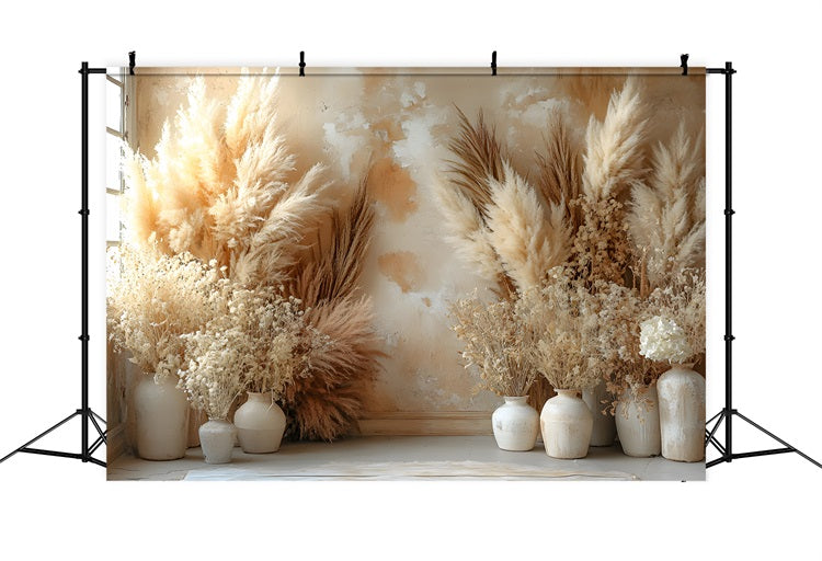 Rustic Sunshine Pampas Boho Backdrop RR8-481