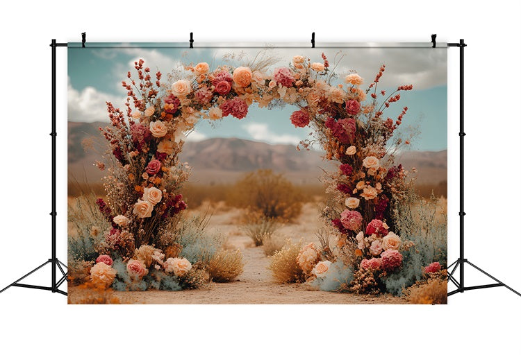 Desert Floral Arch Bohemian Backdrop RR8-484